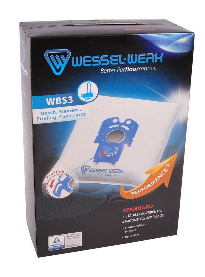 Wessel-Werk Staubsaugerbeutel 4 x WBS3 = Swirl S71 Staubsaugerbeutel für Bosch Siemens Privileg Cons Wessel-Werk Staubsaugerbeutel 4 x WBS3 = Swirl S71 Staubsaugerbeutel für Bosch Siemens Privileg Cons von Wessel-Werk