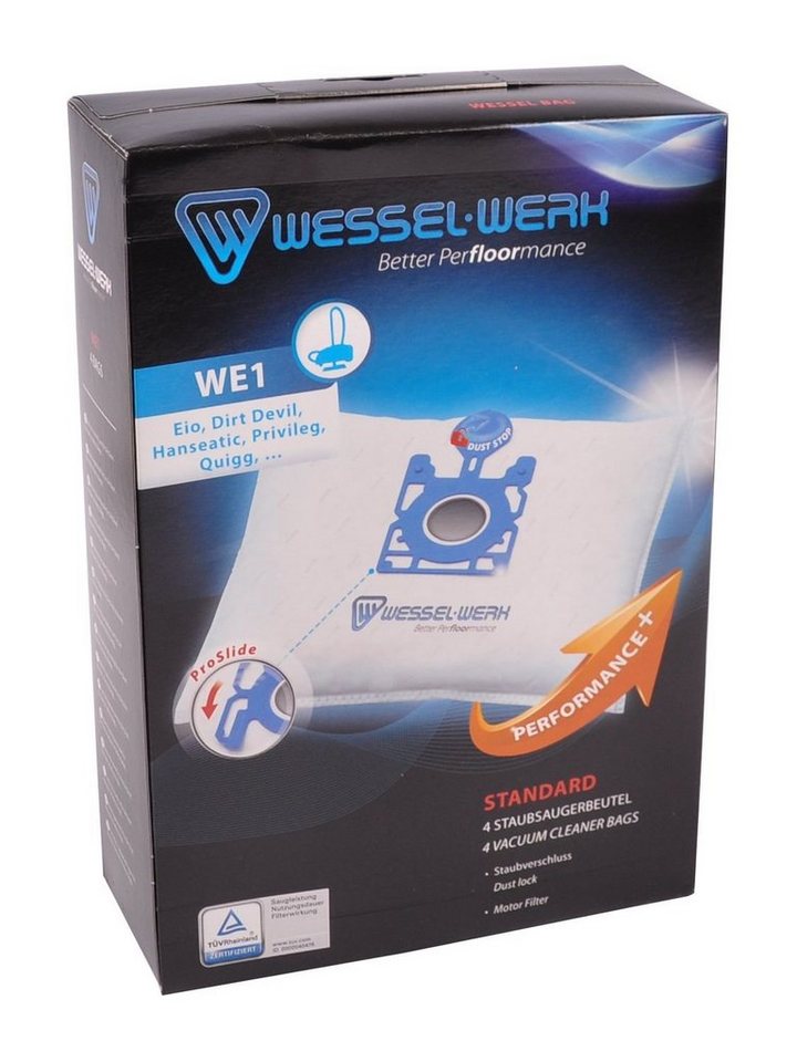 Wessel-Werk Staubsaugerbeutel 4 x WE1 = Swirl EIO80 Staubsaugerbeutel für Eio Dirt Devil Hanseatic Wessel-Werk Staubsaugerbeutel 4 x WE1 = Swirl EIO80 Staubsaugerbeutel für Eio Dirt Devil Hanseatic von Wessel-Werk