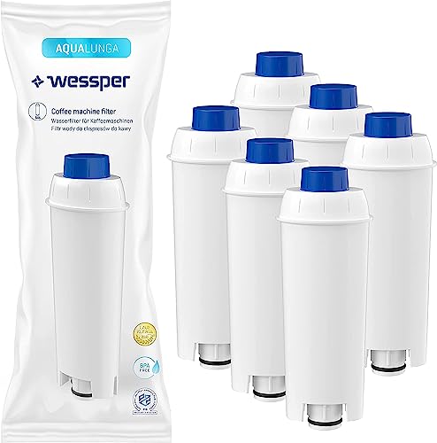 Wessper Wasserfilter Kartuschen für Kaffeevollautomat, Ersatz Filter für DeLonghi DLSC002, SER3017, ECAM, ESAM, ETAM, SECAM, Series S, Filterkartuschen für Kaffeemaschinen - 6er Pack von Wessper