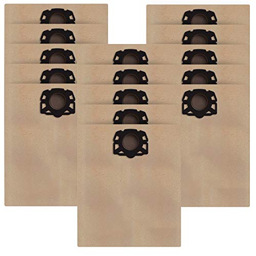 15-Pack Papierfiltertüten für Karcher WD4 WD5 WD5 / P Staubfilterbeutel für Kärcher Cleaner MV4 / MK5 / MV6 Staubsauger Nass- / Trockensauger (Ersatz 2.863-006.0) von Wessper