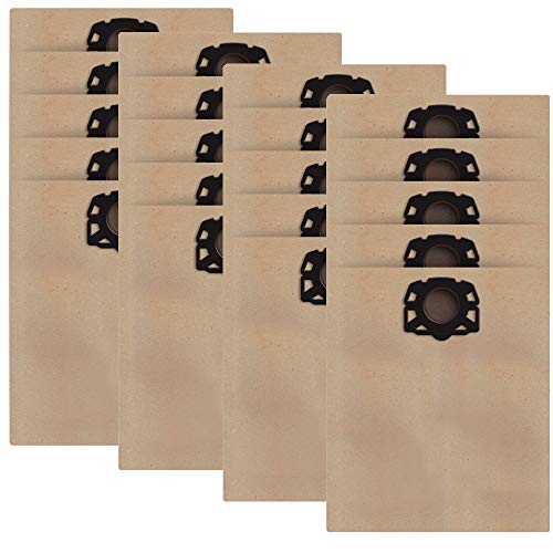 20-Pack Papierfiltertüten für Karcher WD4 WD5 WD5 / P Staubfilterbeutel für Kärcher Cleaner MV4 / MK5 / MV6 Staubsauger Nass- / Trockensauger (Ersatz 2.863-006.0) von Wessper