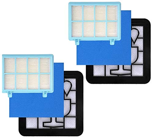 Sillar 2er-Pack Filter Set ersatz für Philips PowerPro Compact Staubsauger Philips FC8010/01, FC9332/09 von Wessper