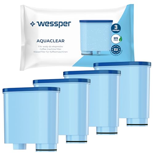 Wessper Wasserfilter Kartuschen Kompatibel mit Philips Aquaclean CA6903/10 CA6903/22 CA6903 und Saeco Kaffeemaschine, Filterpatrone mit Aktivkohle für Kaffeevollautomat - 6er Pack von Wessper