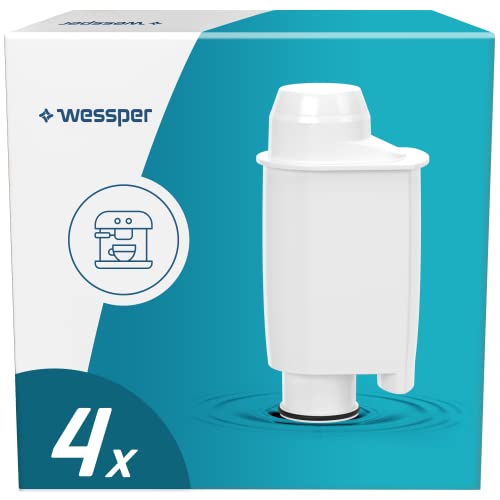 Wessper AQUAINTENSE+ Wasserfilter für Espressomaschinen, Ersatz für Saeco CA6702/00, Brita Intenza+, Philips, passend für Espressovollautomaten 4 Stück von Wessper