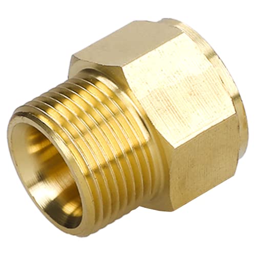 WESSPER Hochdruckreiniger Kupplung Messing Adapter M22 15 mm AG x M22 14/15 mm Innengewinde | Reduzierstück Fitting Gewindeadapter M22x1,5 Für Kärcher Hochdruckreiniger Lanze usw. | Verbindungsstücke von Wessper