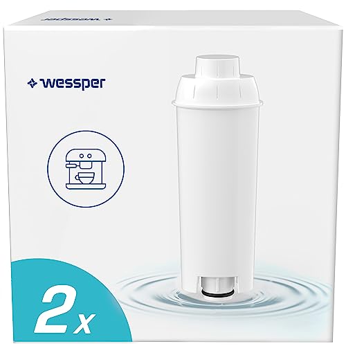 Wessper Wasserfilter Kartuschen Aqua Lunga Kompatibel mit Delonghi Kaffeevollautomat DLSC002, SER3017 & 5513292811 - ECAM, ESAM, ETAM, SECAM - 2er Pack von Wessper