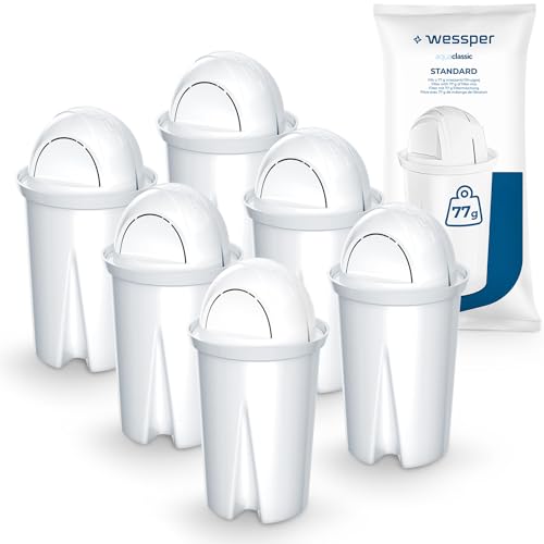 Wessper Classic Wasserfilter Kartuschen | Ersatz für Aquaphor Standard, Brita Classic, Dafi Classic Filterkartusche | Reduziert Kalk und Chlor | Reineres Wasser | Pack 6 Wessper Classic Wasserfilter Kartuschen | Ersatz für Aquaphor Standard, Brita Classic, Dafi Classic Filterkartusche | Reduziert Kalk und Chlor | Reineres Wasser | Pack 6 von Wessper