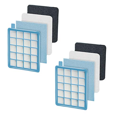 Wessper Filter komp. zu Philips FC8058/01 für Philips PowerPro Active, PowerPro Compact Staubsauger wie FC8477/91 Ersatzfilter Filterset Staubsaugerfilter, 2er Pack von Wessper