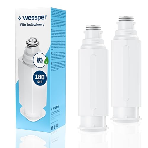 Wessper Wasser Filter Kühlschrank, Wasserfilter Kompatibel mit Samsung Kühlschrank, Ersatz Filter Wasser DA97-17376B HAF-QIN, Aktivkohle Wasserfilter BPA-Frei - 2 Stück von Wessper