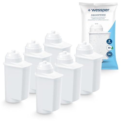 Wessper Wasserfilter Kartusche 6 Stücke TZ700D3, 467873, 575491, Brita Intenza Filter für Kaffeevollautomaten | Kompatibel mit Siemens EQ 6,9, TI305206RW, Bosch TCZ7003 TCZ-7003 TCZ7033 von Wessper