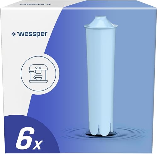 Wessper Wasserfilter Kartuschen für Kaffeemaschine, Filterpatronen für kaffeevollautomaten, Kompatibel mit Jura 71312 Blue, GIGA, ENA, Micro, IMPRESSA - 6 Stück von Wessper