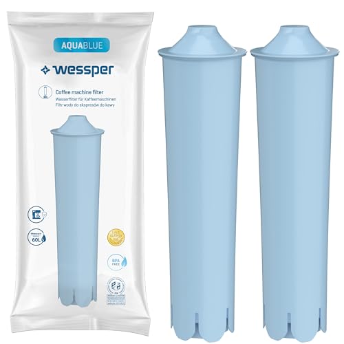 Wessper Filterpatronen für kaffeevollautomat, Aqua Blue Wasserfilter mit aktivkohle für Kaffeemaschine, Kartuschen kompatibel mit Jura Impressa, ENA, Micro, GIGA, 71312 Blue- 2 Stück von Wessper