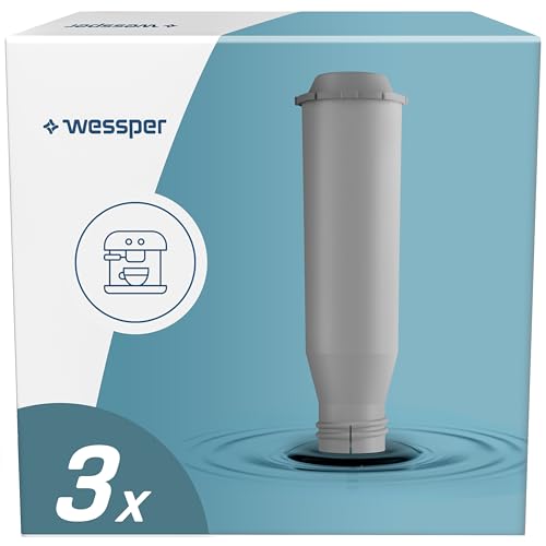 Wessper Wasserfilter Kartuschen für Kaffeevollautomat, Wasser Filter - Kompatibel mit Kaffeemaschinen Krups F088, Nivona, Siemens, Bosch, AEG – 3er Pack von Wessper