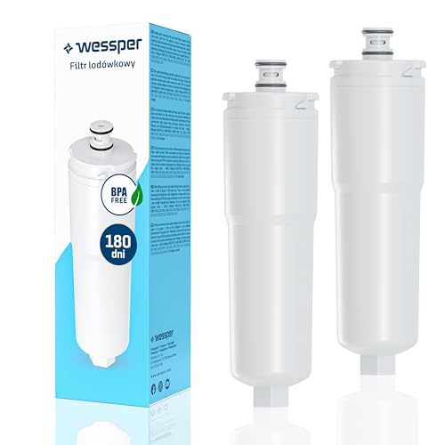 Wessper Wasserfilter für Kühlschrank, Ersatz filter 640565, WHCFR-PLUS, WHKF-IMPLUS, CS450, CS-450, Kartusche Kompatibel mit Bosch Kühlschrank, Whirlpool und M3-2 Stück von Wessper