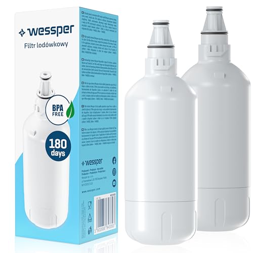 Wessper Wasserfilter für Kühlschrank, Wasserfilter Patronen Kompatibel mit Liebherr Kuehlschrank, Ersatz für Filter 7440002 7440000, Aktivkohlefilter "BPA FREE" - 2 Stück von Wessper