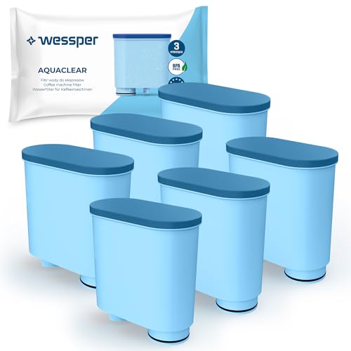 Wessper Wasserfilter kompatibel mit Philips AquaClean CA6903/10 CA6903/22 CA6903 Kalkfilter, Aqua Clean Filterpatrone für Saeco und Philips Kaffeevollautomaten, 6er Pack von Wessper