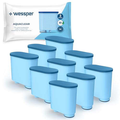 Wessper Wasserfilter kompatibel mit Philips AquaClean CA6903/10 CA6903/22 CA6903 Kalkfilter, Aqua Clean Filterpatrone für Saeco und Philips Kaffeevollautomaten, 9er Pack von Wessper