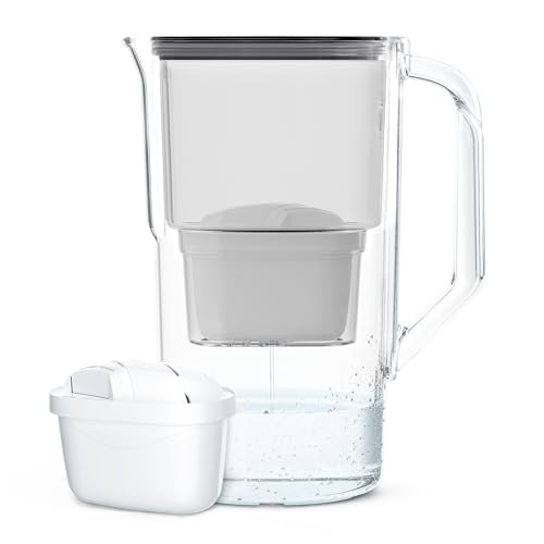 Wessper Wasserfilterkanne 2.5 L | Kartuschen Ersatz für Dafi Unimax Aquaphor A5 BRITA Maxtra+ PHILIPS AWP212/10 | Reduzierung von Kalk, Chlor | Inklusive 1 Wasserfilterkanne + Wasserfilter | Schwarz Wessper Wasserfilterkanne 2.5 L | Kartuschen Ersatz für Dafi Unimax Aquaphor A5 BRITA Maxtra+ PHILIPS AWP212/10 | Reduzierung von Kalk, Chlor | Inklusive 1 Wasserfilterkanne + Wasserfilter | Schwarz von Wessper
