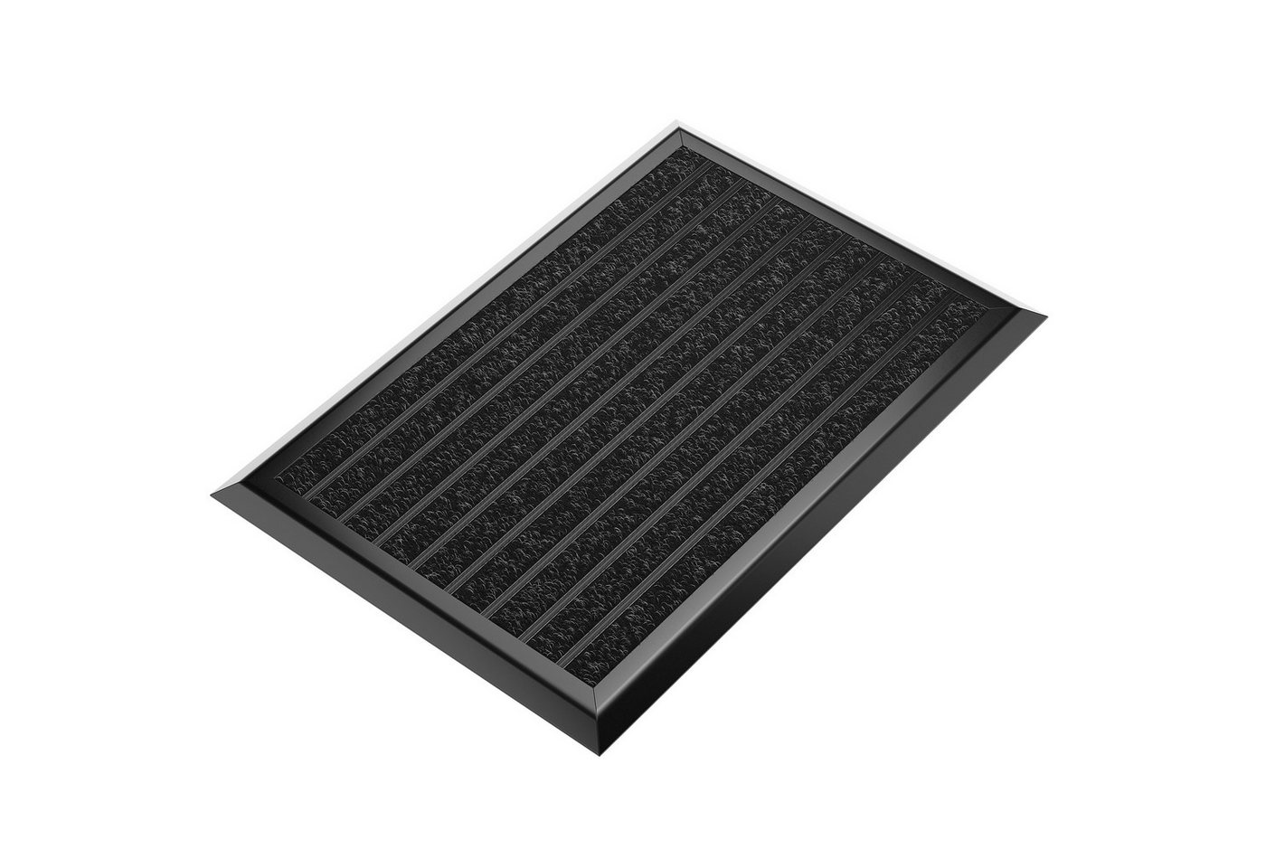 WEST & EAST Fußmatte Aluminum Fußabtreter außen, Schmutzfangmatte Außenbereich, Rechteckig, Höhe: 10 mm, Fußabtreter Schwarz 40x60 cm, Wetterfeste Eingangsmatte WEST & EAST Fußmatte Aluminum Fußabtreter außen, Schmutzfangmatte Außenbereich, Rechteckig, Höhe: 10 mm, Fußabtreter Schwarz 40x60 cm, Wetterfeste Eingangsmatte von WEST & EAST