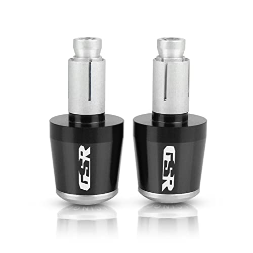 7/8 "22 Mm Für SUZUKI GSR 400 2008-2012 GSR 600 2006-2011 GSR 750 2011-2018 Motorrad Lenkerendgriffe Endhandkappe(Black- Silver) von WestCH