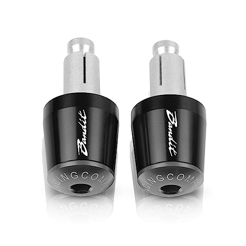 7/8 "22mm Motorrad Lenker Griffe Enden Griff Bar Kappe End Stecker Für Suzuki GSF 250 400 1200 1250 600 600S 650 650S 650N BANDIT(Black-Gary) von WestCH