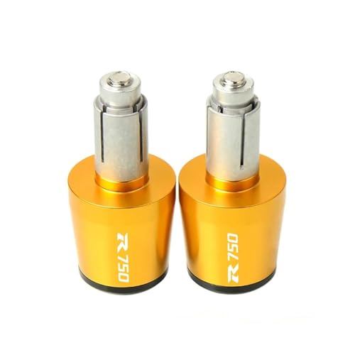 7/8 "22mm Motorrad Lenker Griffe Enden Griff Bar Kappe End Stecker Für Suzuki GSXR 750 GSX-R750 GSX R 750 GSX-R 750 1989-2022 2019(Gold-black) von WestCH