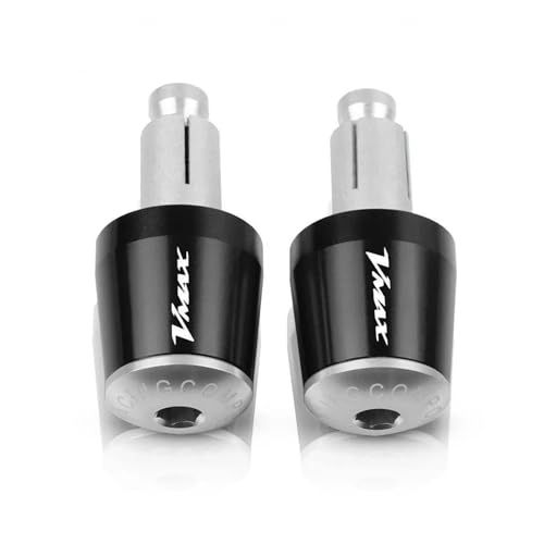 78''22mm Motorrad Lenker Griffe Bar End Griff Bar Ends Kappe Stecker Für V-MAX VMAX 1200 1700 VMAX1200 VMAX1700 1985-2017(Black-silver) von WestCH