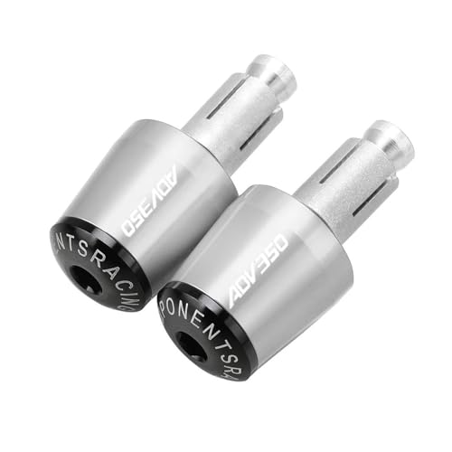 Für ADV 350 ADV350 ADV-350 2024 2023 2022 2021 Motorrad Zubehör 7/8 "22mm Lenker Griffe Griff Bar Grip Enden Stecker(Silver) von WestCH