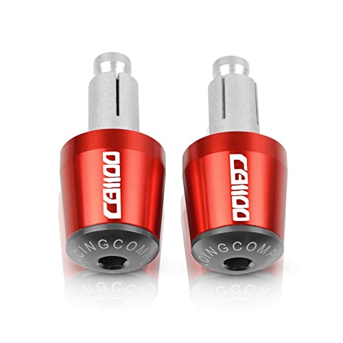 Für CB1100/EX/RS CB1100EX CB1100F CB1100RS 2013 2014 2015 2016 2017 Motorrad Lenker Griffe Ende Griff Bar Kappe End Stecker(Red-Grey) von WestCH