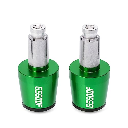 Für Suzuki GS500F 2004-2007 2008 2009 GS500F GS 500 F GS 500F 7/8 "22mm Motorrad Lenker Griffe Enden Griff Bar Kappe End Stecker(Green -Black) von WestCH