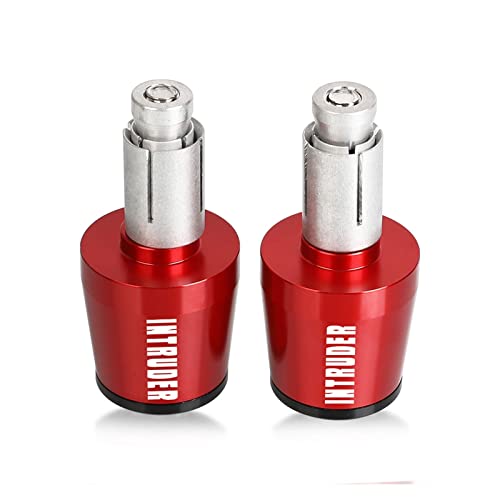 Für Suzuki VL1500 INTRUDER 1400 1500 VS VL 700 750 800 1400 7/8 "22mm Motorrad Lenker Griffe Ende Griff Bar Kappe End Stecker(Red -Black) von WestCH
