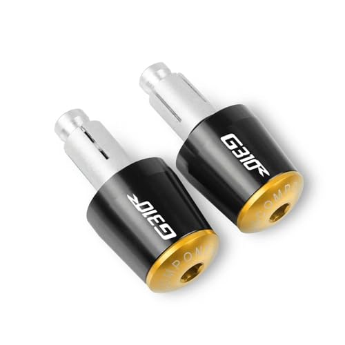 G310R Motorrad Griffe End Stecker Slider Motorrad Lenker Enden Griff Bar Kappe Abdeckung FÜR BMW G310R G 310 R 2017 2018 2019(Black-Gold) von WestCH