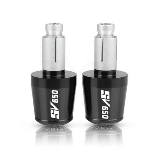 Griff Bar End Für Suzuki SV650 2013-2022 2021 SV 650 2020 2019 2018 2017 2016 2015 Motorrad Lenker Griffe Stecker Kappen Slider(Black-Black) von WestCH