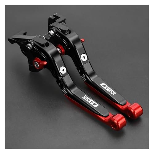 Kupplung CNC-gefräste Brems- Und Kupplungshebel Für CB250R (2017–2019), Verstellbar, Klappbar, Ausziehbar Bremsgriff(Black Red) von WestCH