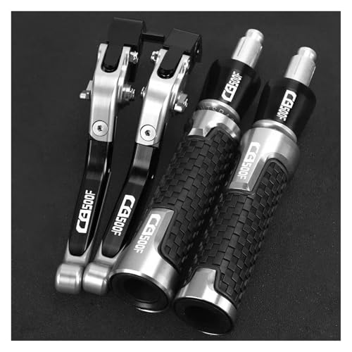 Kupplung Für CB500F CB500 F CB 500F 2022 2023 2024 Motorradzubehör: Verstellbare Bremskupplungshebel, Lenkerenden Bremsgriff(Silver) von WestCH