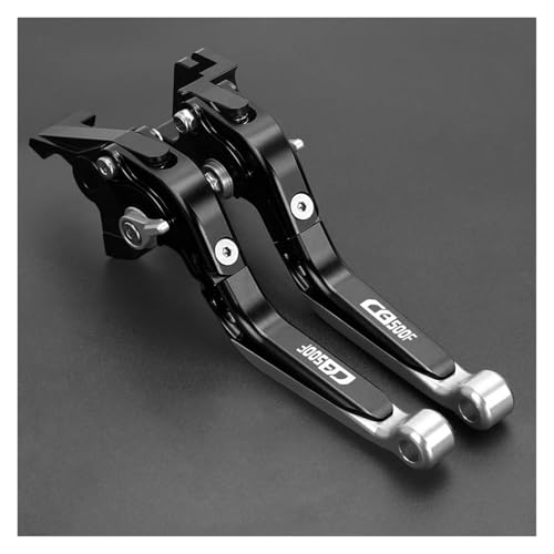 Kupplung Motorrad-Bremskupplungshebel Für CB500F CB 500F 2013 2014 2015 2016 2017 2018, Verstellbarer, Klappbarer Und Ausziehbarer Lenker Bremsgriff(Silver) von WestCH