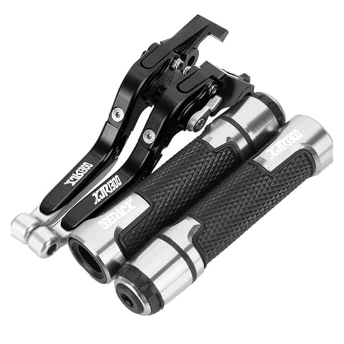 Kupplung Motorradzubehör Für XJR1300 XJR 1300 XJ-R 1300 1995–2003 2002 Brems- Und Kupplungshebel, Lenkergriffe Bremsgriff(Black Silver) von WestCH