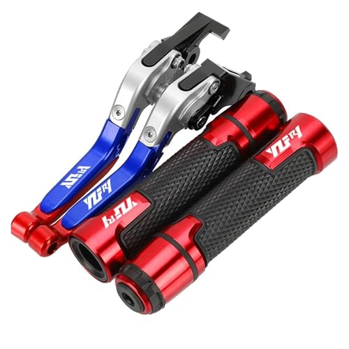 Kupplung Motorradzubehör Für YZFR1 YZF R1 2004–2009 2010 2011 2012 2013 2014 Brems-/Kupplungshebel, Lenkergriffe, YZF-R1 Bremsgriff(Silver Blue Red) von WestCH