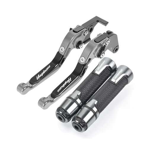 Kupplung Verstellbare Motorrad-Bremskupplungshebel Und Lenkergriffe Für Suzuki HAYABUSA GSXR1300 GSX1300R GSX 1300 R 2008–2017, 2016–201 Bremsgriff(Grey) von WestCH