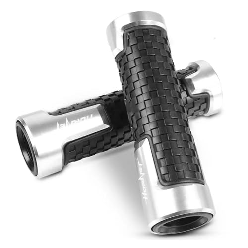 Motorrad Griff 7/8 Zoll 22 Mm Universal-Motorrad-Lenkergriff Für CB 599 CB 600 CB599 CB600F HORNET 1998-2006 2003 2004 Motorrad-Lenkergriffe(Silver) von WestCH