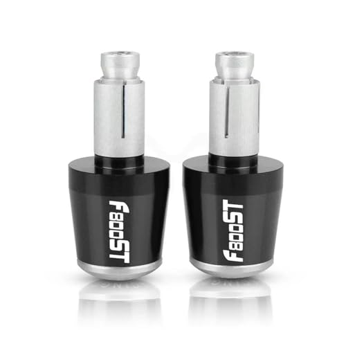 Motorrad Griff Bar End Gewicht Lenker Griffe Silder Stecker Kappen Für BMW F800ST 2006-2015 F800 800ST 2014 2013 F 800 ST 2012(Black-Sliver) von WestCH