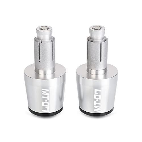 Motorrad Griff Bar Ends Für MT-07 MT07 2018-2020 2021 2022 2023 78''22MM Lenker Griffe Kappen Ende Ausgewogene Stecker Slider(Silver-black) von WestCH
