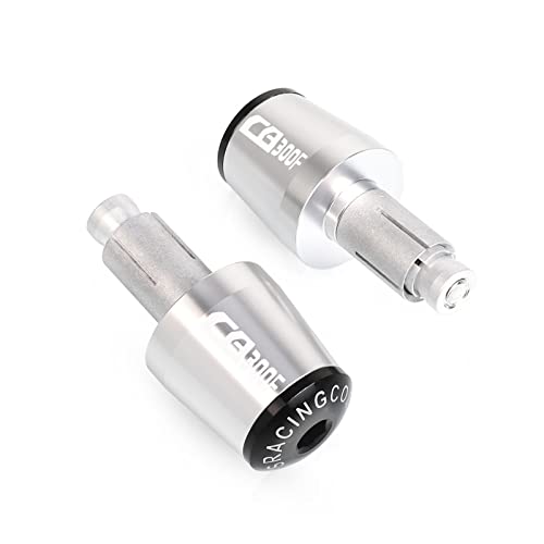 Motorrad Griff Bar Ends Lenker Getriebe Ausgewogene Stecker Slider Für CB300F CB 300F 2014-2017 2018 2019 2020 2021 2022 2023(Silver-black) von WestCH