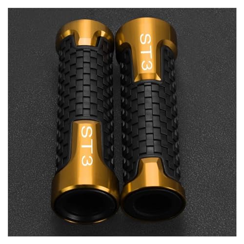 Motorrad Griff FÜR ST3 2004 2005 2006 2007 2008 2009 2010 2011 Motorrad 7/8'' 22mm Lenkergriffe Lenkerenden Anti-Rutsch-Griffende Motorrad-Lenkergriffe(Gold) von WestCH
