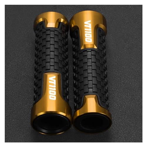 Motorrad Griff FÜR Shadow VT1100 VT 1100 1987-2007 2000 2001 2002 2003 2004 2006 Motorräder 7/8" 22MM Griffe Lenkerkappen Endstopfen Motorrad-Lenkergriffe(Gold) von WestCH