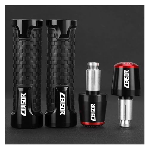 Motorrad Griff Für CB150 CB150R 2017-2023 2024 2021 2020 CB 150 R Motorradzubehör 22MM Lenkergriffe Lenkerkappen Endstopfen Motorrad-Lenkergriffe(Black Red) von WestCH