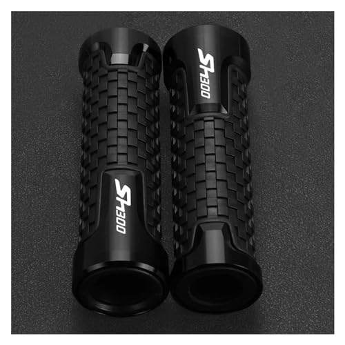 Motorrad Griff Für SH300 2011-2024 2012 2013 2014 2015 2016 2017 2018 2019 2021 SH 300 7/8" 22MM Lenkergriffe Lenkerkappen Endstopfen Motorrad-Lenkergriffe(Black) von WestCH