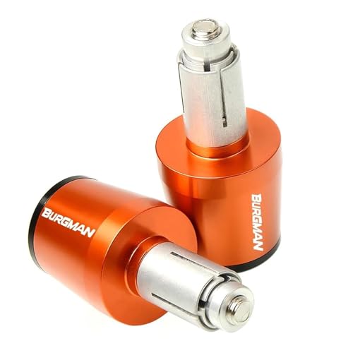 Motorrad Griff Grip Lenker Griffe End Abdeckung Kappe Für Suzuki Burgman 650 400 125 200 250 AN650 AN400 AN125 AN200 Zubehör(Orange) von WestCH