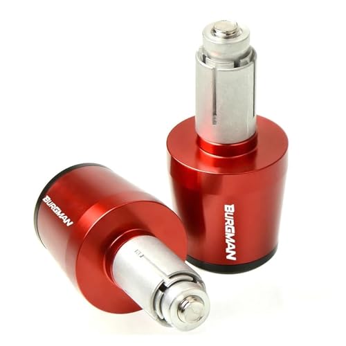 Motorrad Griff Grip Lenker Griffe End Abdeckung Kappe Für Suzuki Burgman 650 400 125 200 250 AN650 AN400 AN125 AN200 Zubehör(Red) von WestCH