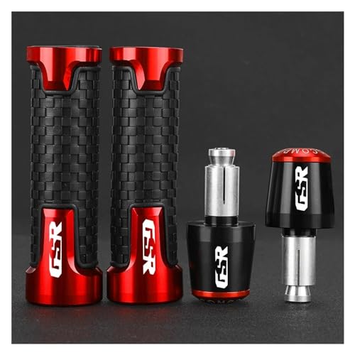 Motorrad Griff Motorrad-Lenkergriffe, Griffenden, Stecker, Schieberkappen FÜR SUZUKI GSR400 GSR600 GSR750 GSR 400 600 750 2006-2023 2022 2021 Motorrad-Lenkergriffe(Red Red) von WestCH